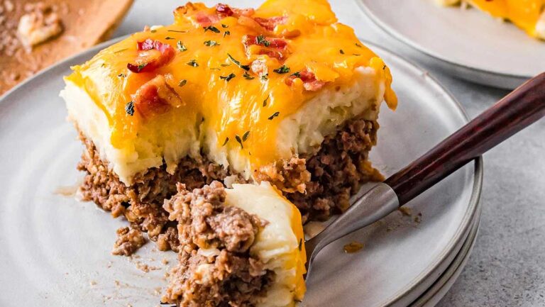 loaded potato and meatloaf casserole