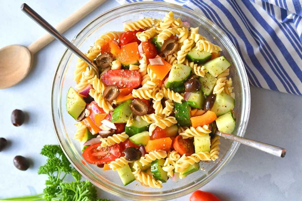 Low Calorie Pasta Salad {Low Cal, Gf, Vegan}.