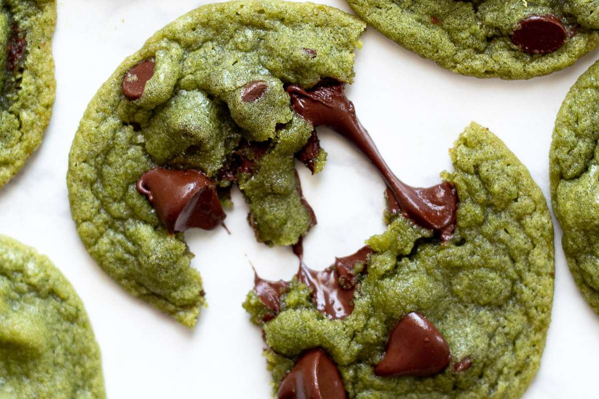 Matcha Chocolate Chip Cookies Recipe. 