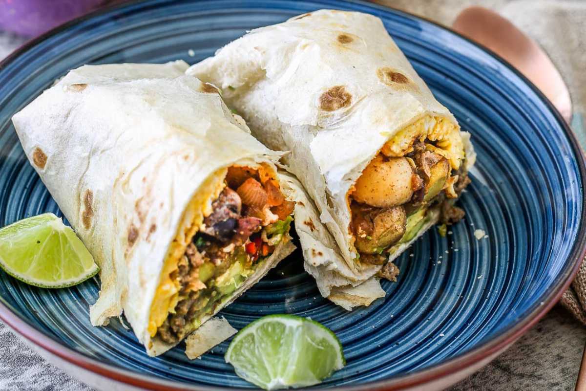 Mexican Breakfast Burritos with Potatoes.