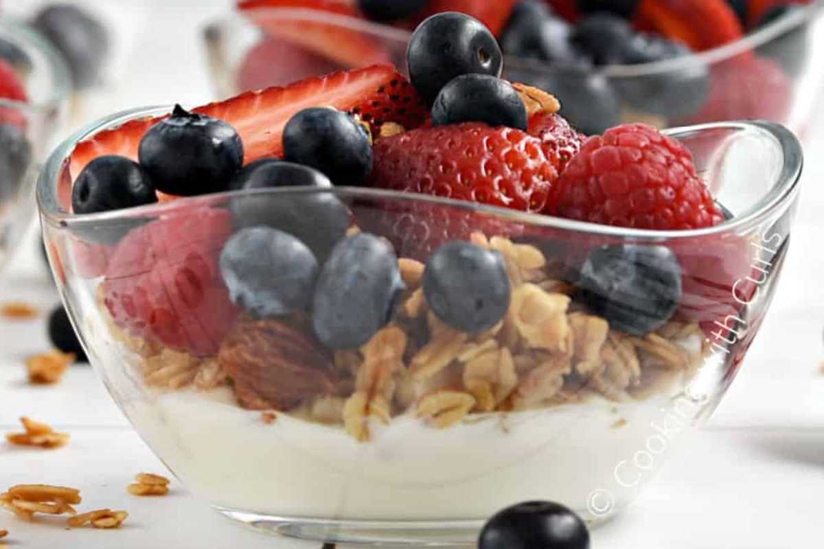 Mixed Berry Yogurt Parfait. 