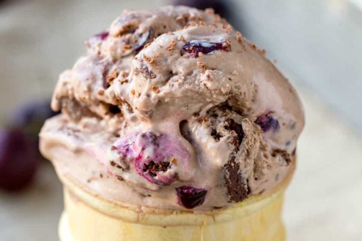 No Churn Black Forest Ice Cream. 