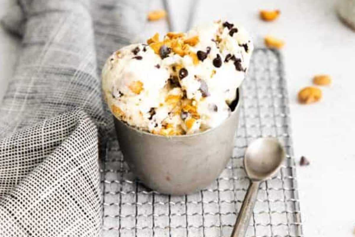 No Churn Rocky Road Ice Cream Recipe.