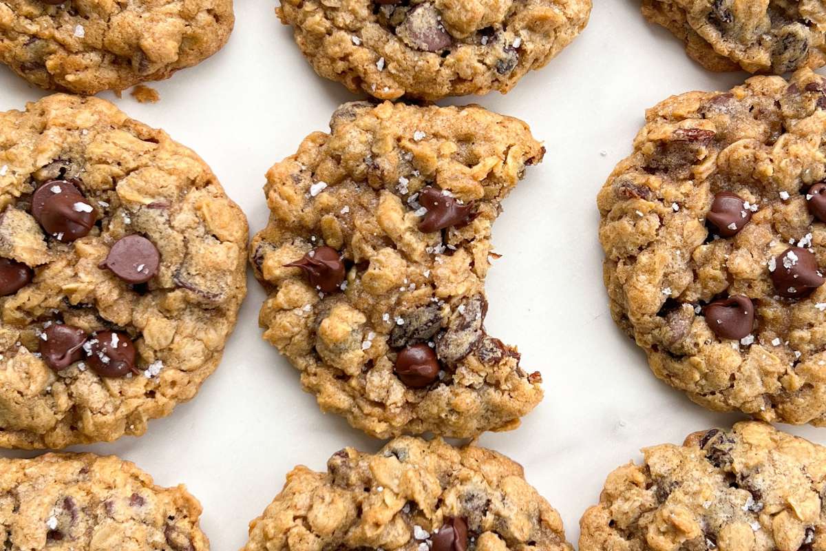Oatmeal Raisin Chocolate Chip Cookies.