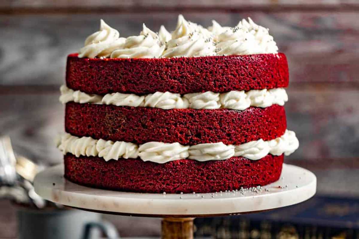 Old Fashioned Red Velvet Cake. 