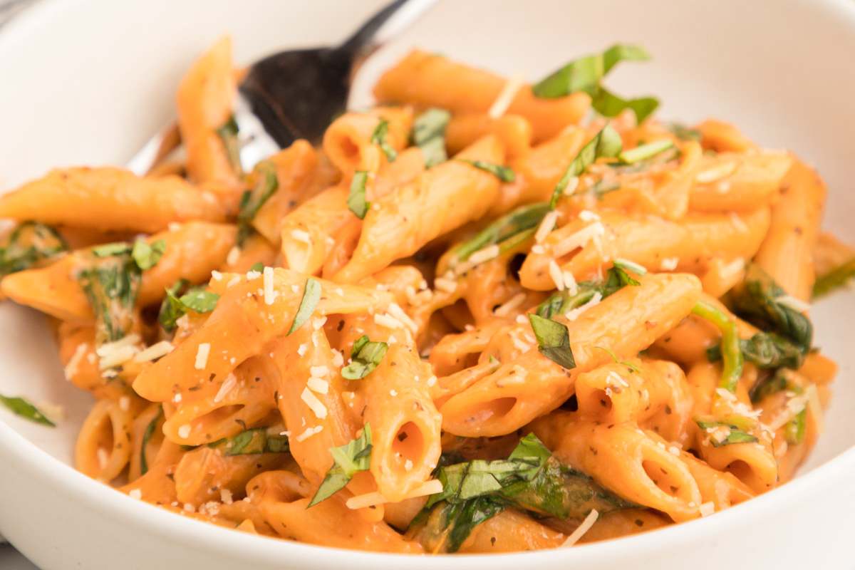 One-Pot Creamy Tomato Pasta.