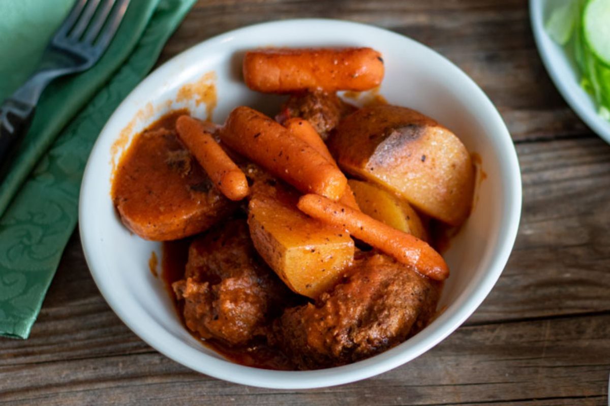 Oven Braised Meatball Stew 1