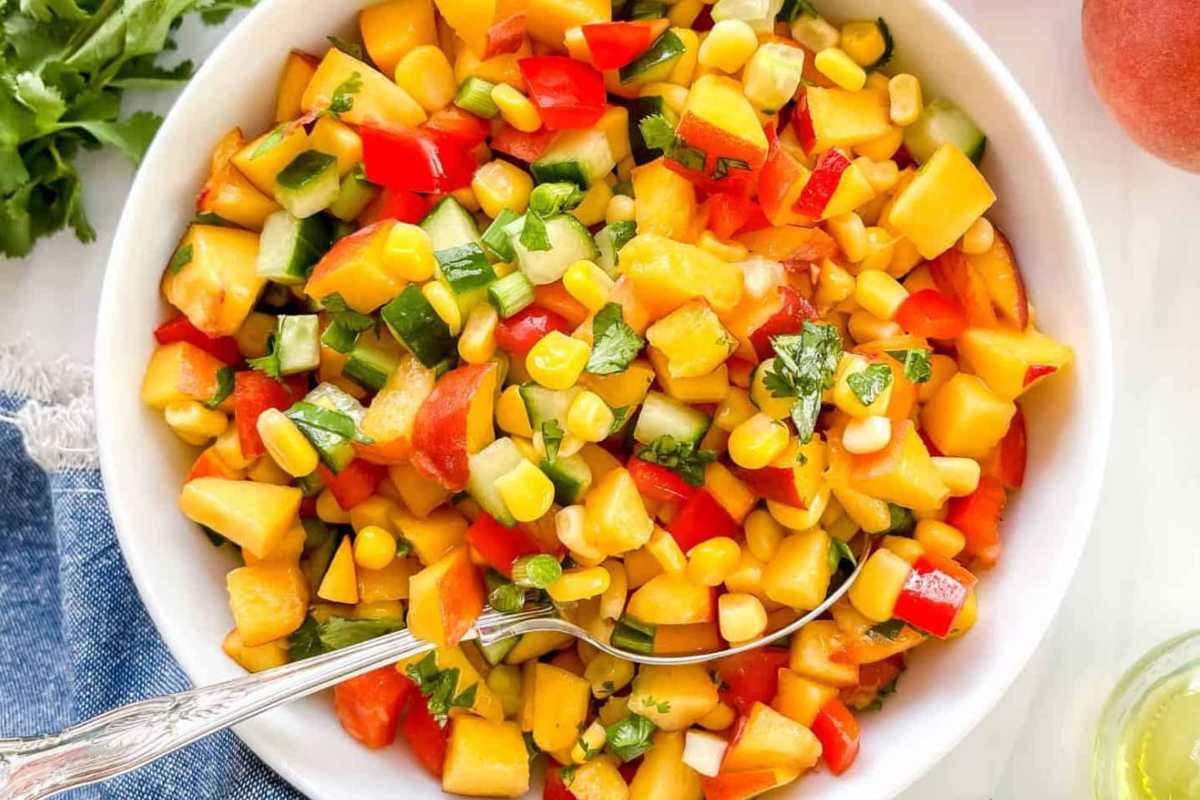 Peach Corn Salsa. 