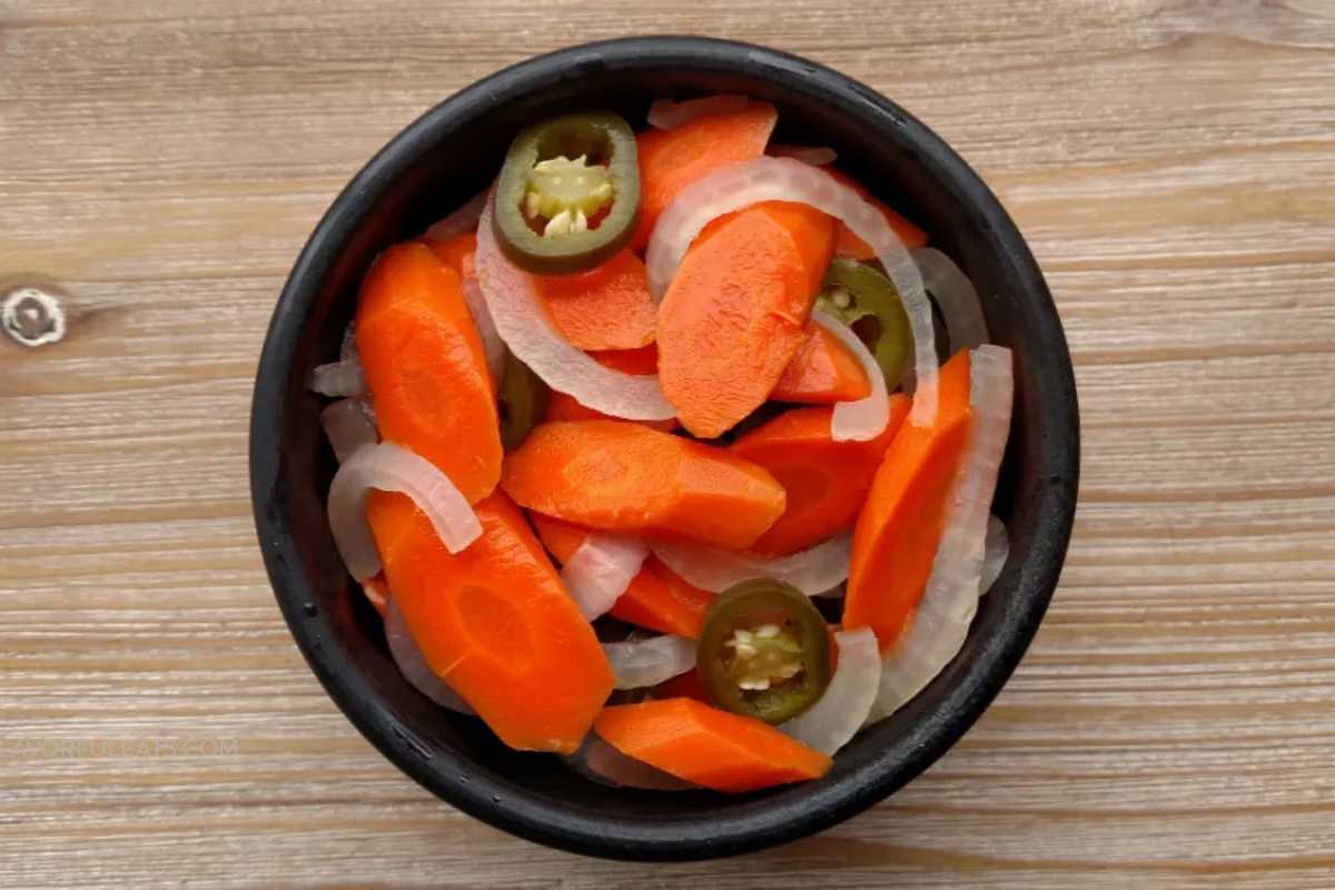 Pickled Mexican Hot Carrots. 