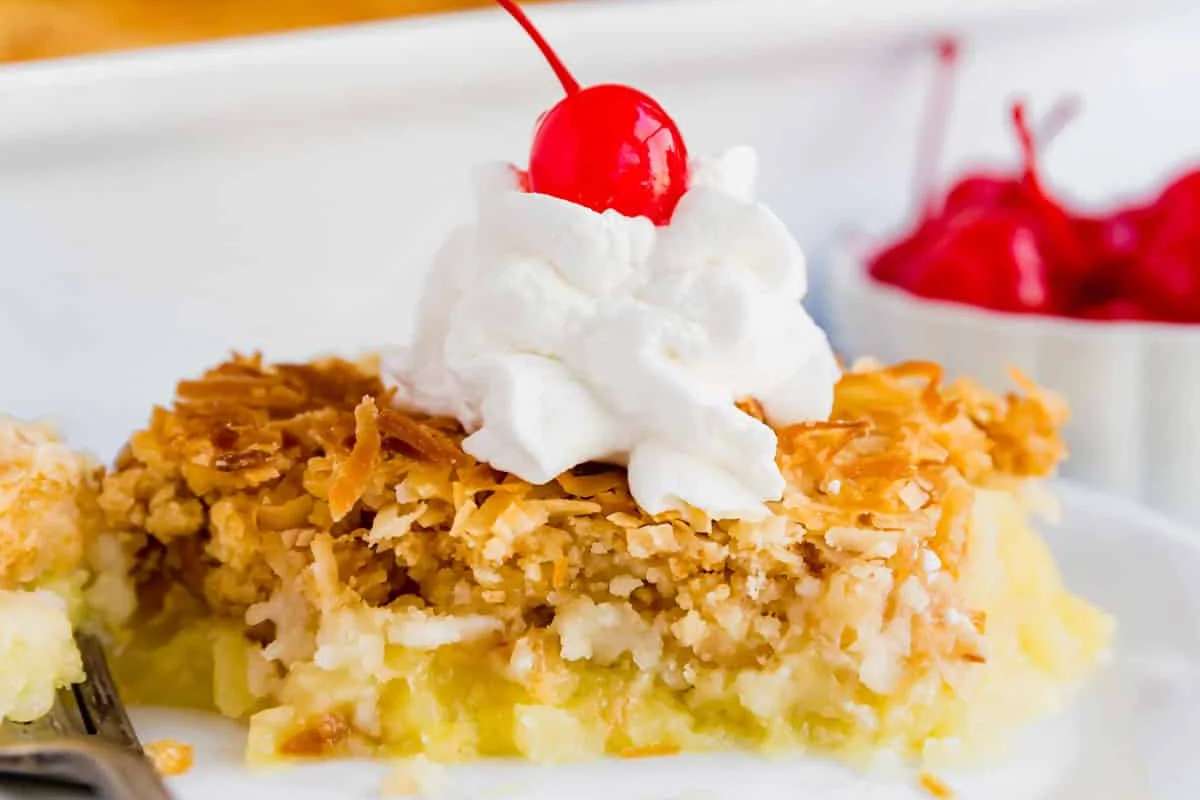 Piña Colada Pineapple Dump Cake.