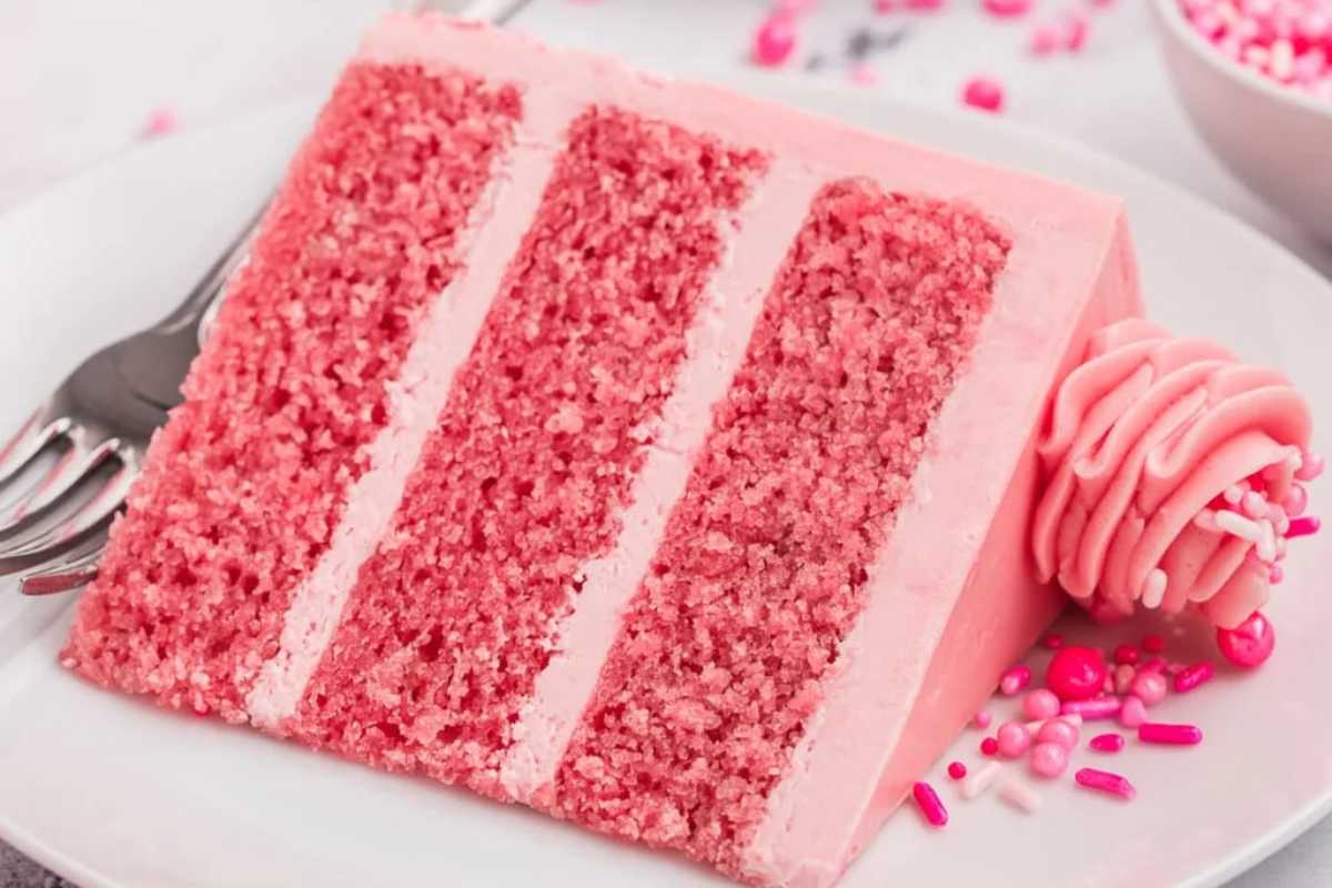 Pink Cake Recipe. 