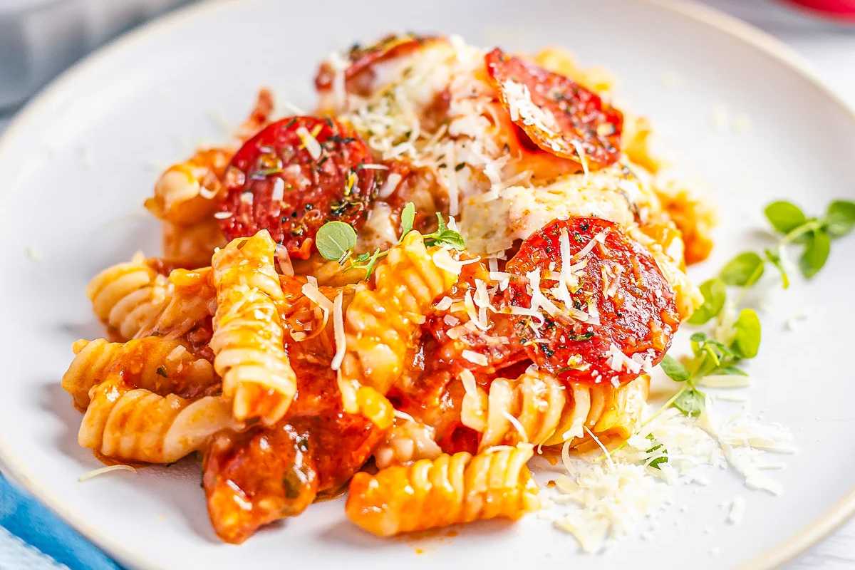 Pizza Pasta Bake. 