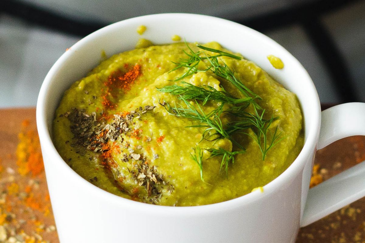 Porcini Mushrooms and Veggies Cream Soup (Vegan). 