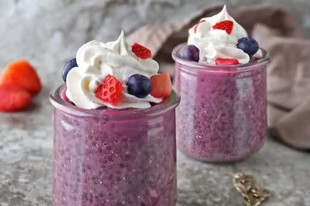 Purple Sweet Potato Chia Pudding Recipe. 