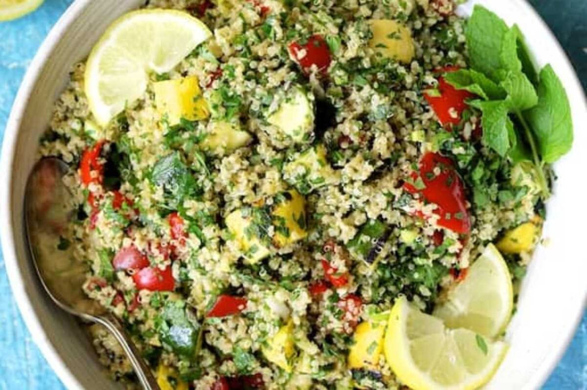 Quinoa Tabbouleh with Grilled Vegetables.