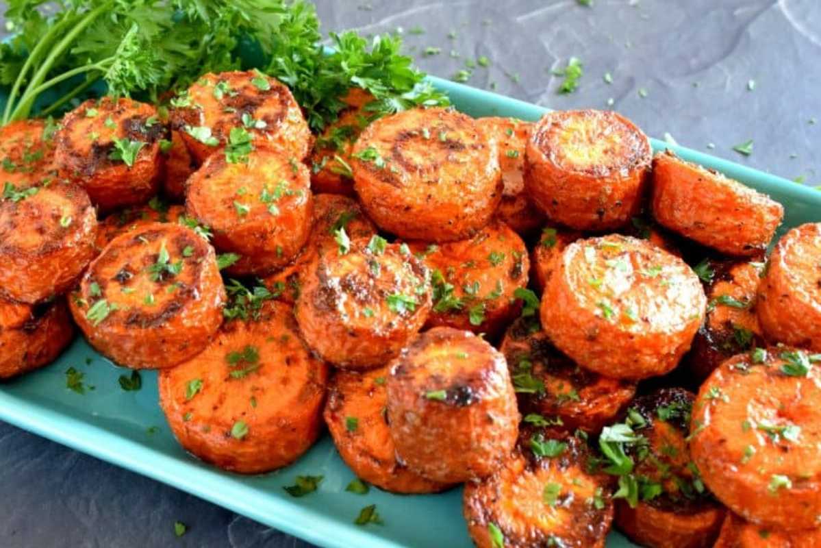 Roasted Jumbo Carrots. 
