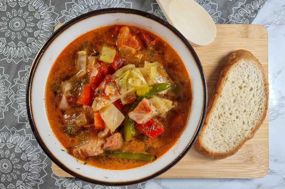 Romanian Cabbage And Smoked Meat Soup – Ciorba De Varza Cu Afumatura. 
