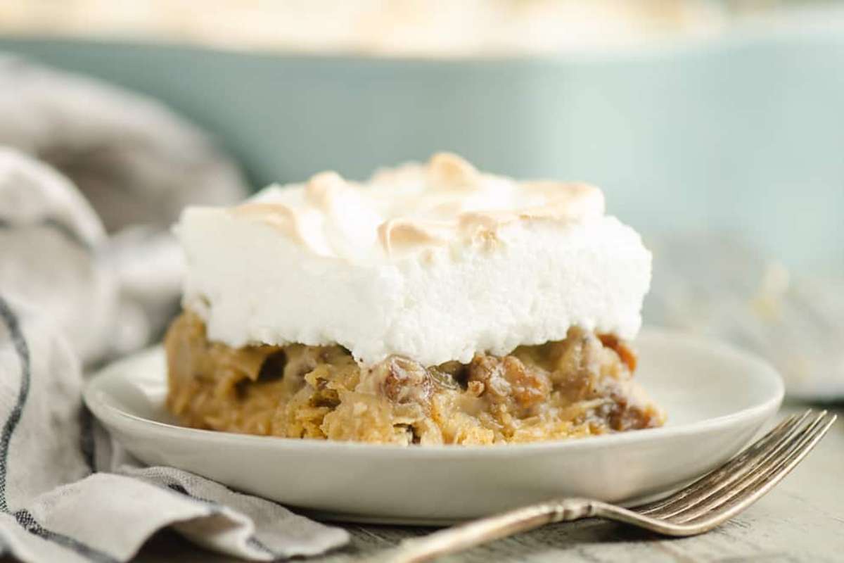 Sour Cream Raisin Bars. 