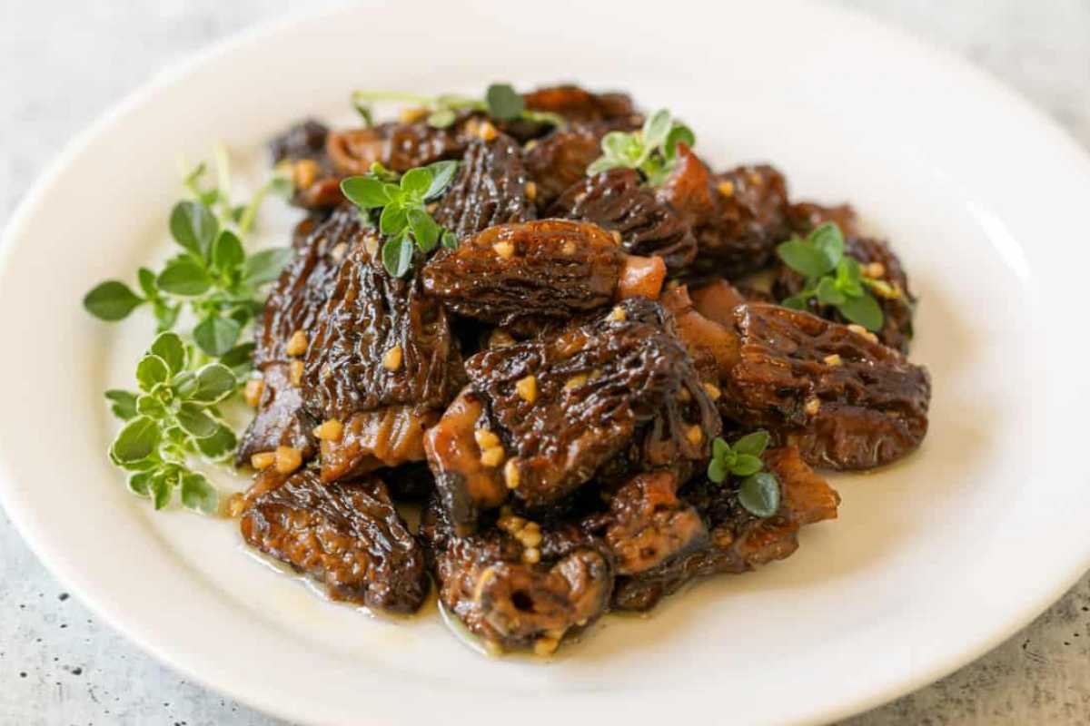 Sauteed Morel Mushrooms.