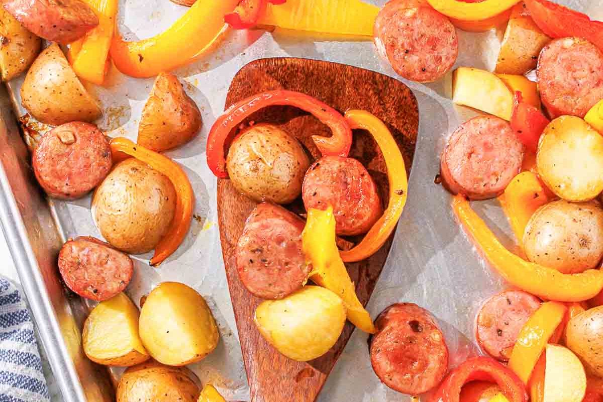 Sheet Pan Chicken Sausage Dinner