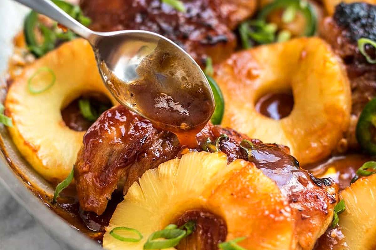 Skillet Pineapple BBQ Chicken.