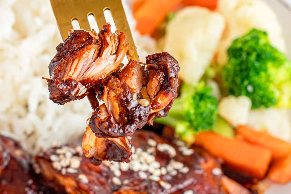 Slow Cooker Honey Garlic Chicken Thighs. 