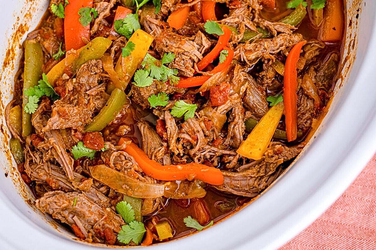 Slow Cooker Steak Fajitas. 