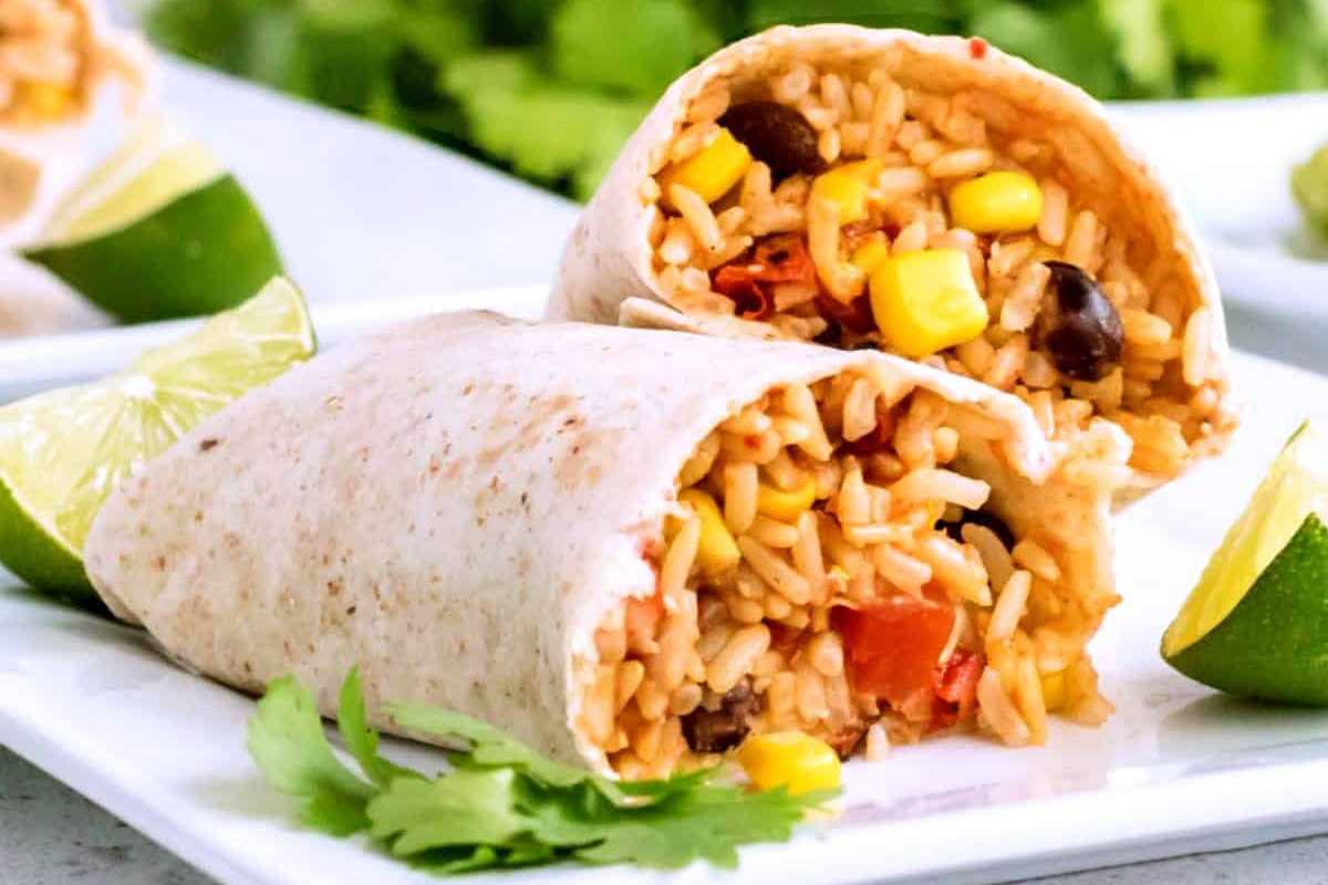 Slow Cooker Black Bean Burritos Recipe. 