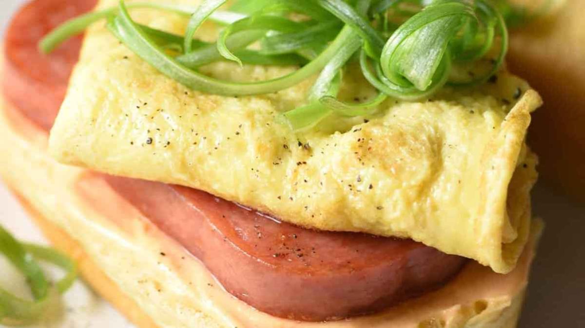 Spam Breakfast Sandwich.