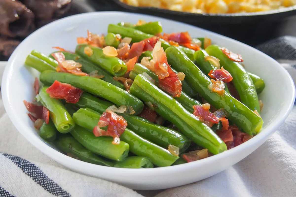 Speckbohnen (German Green Beans).