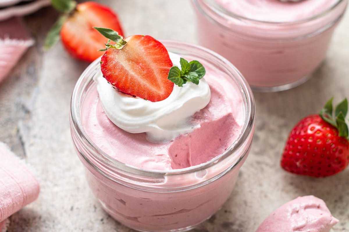 Strawberry Mousse. 