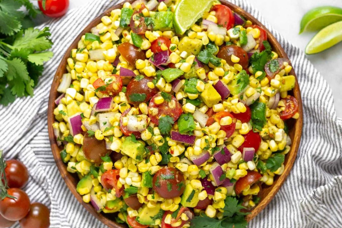 Summer Corn Salad With Tomato & Avocado.