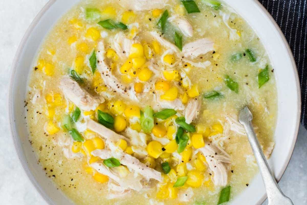 Sweet Corn Chicken Soup (Instant Pot and Stove Top). 