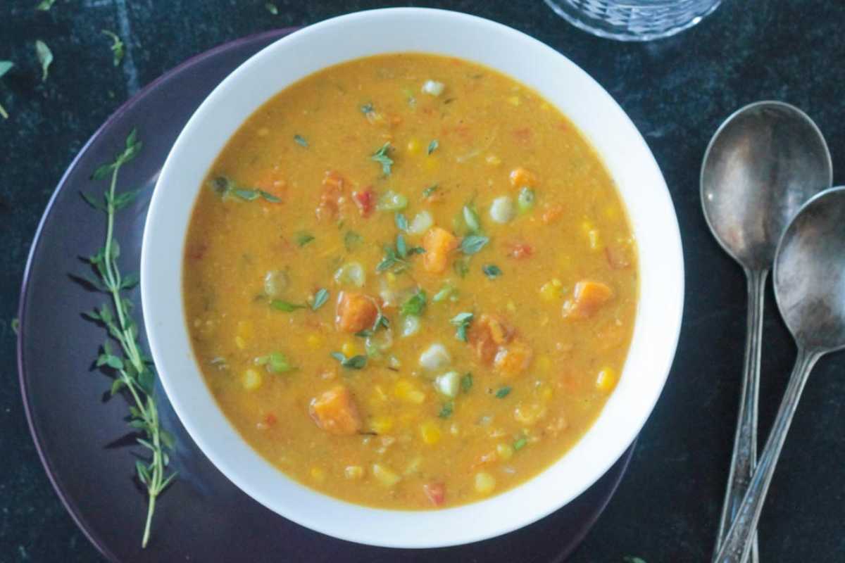 Sweet Potato Corn Chowder.