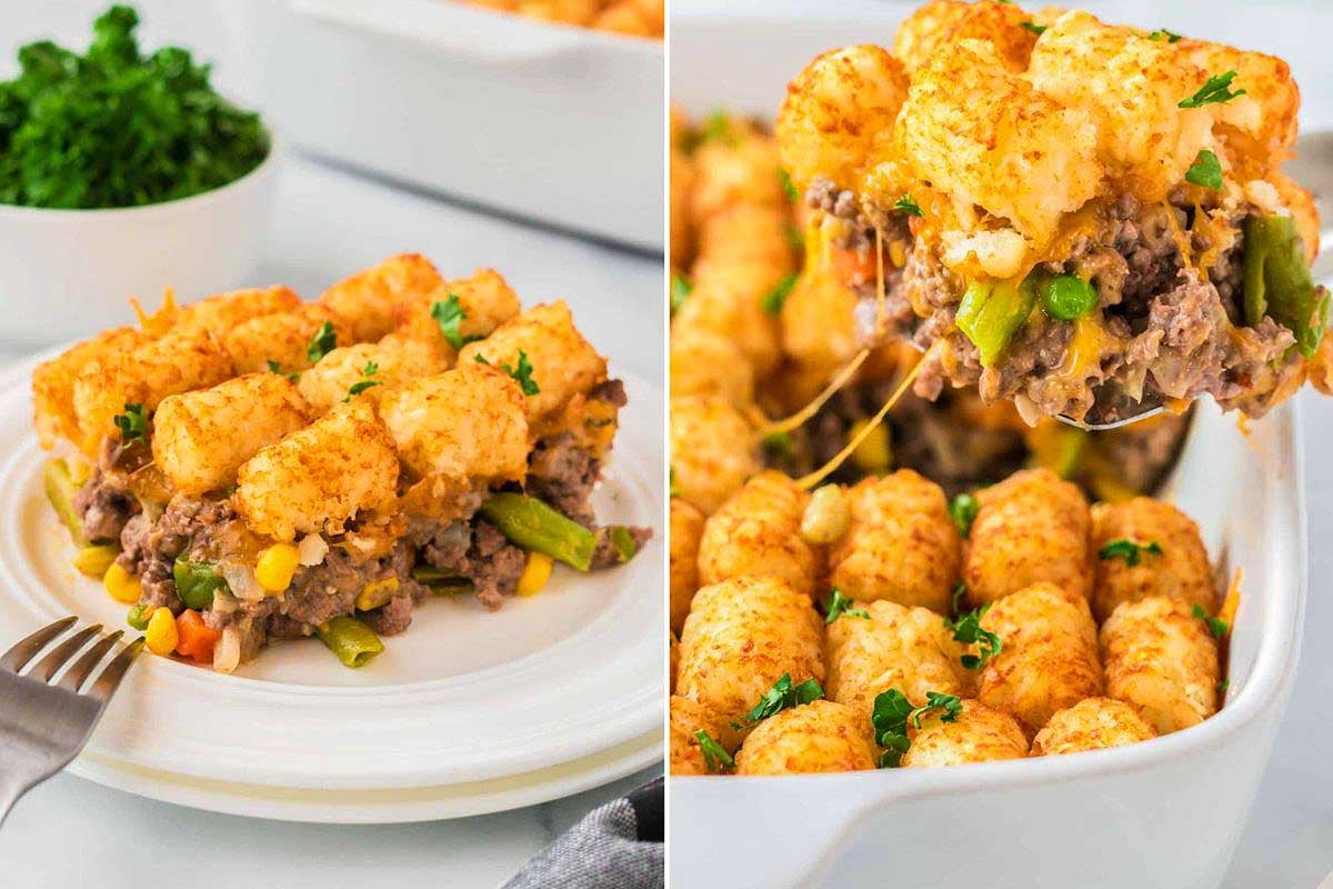 Tater Tot Casserole (No Canned Soup!). 