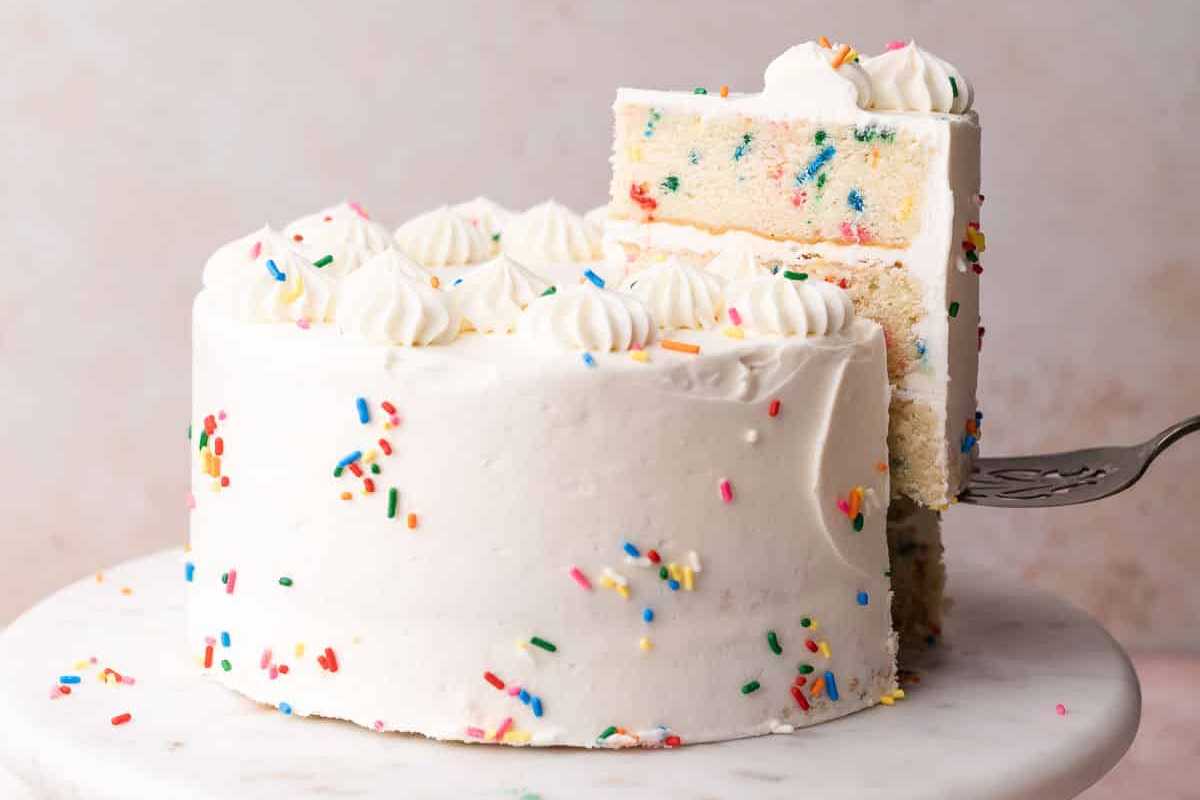 The Best 8 Inch Cake (Funfetti Vanilla). 