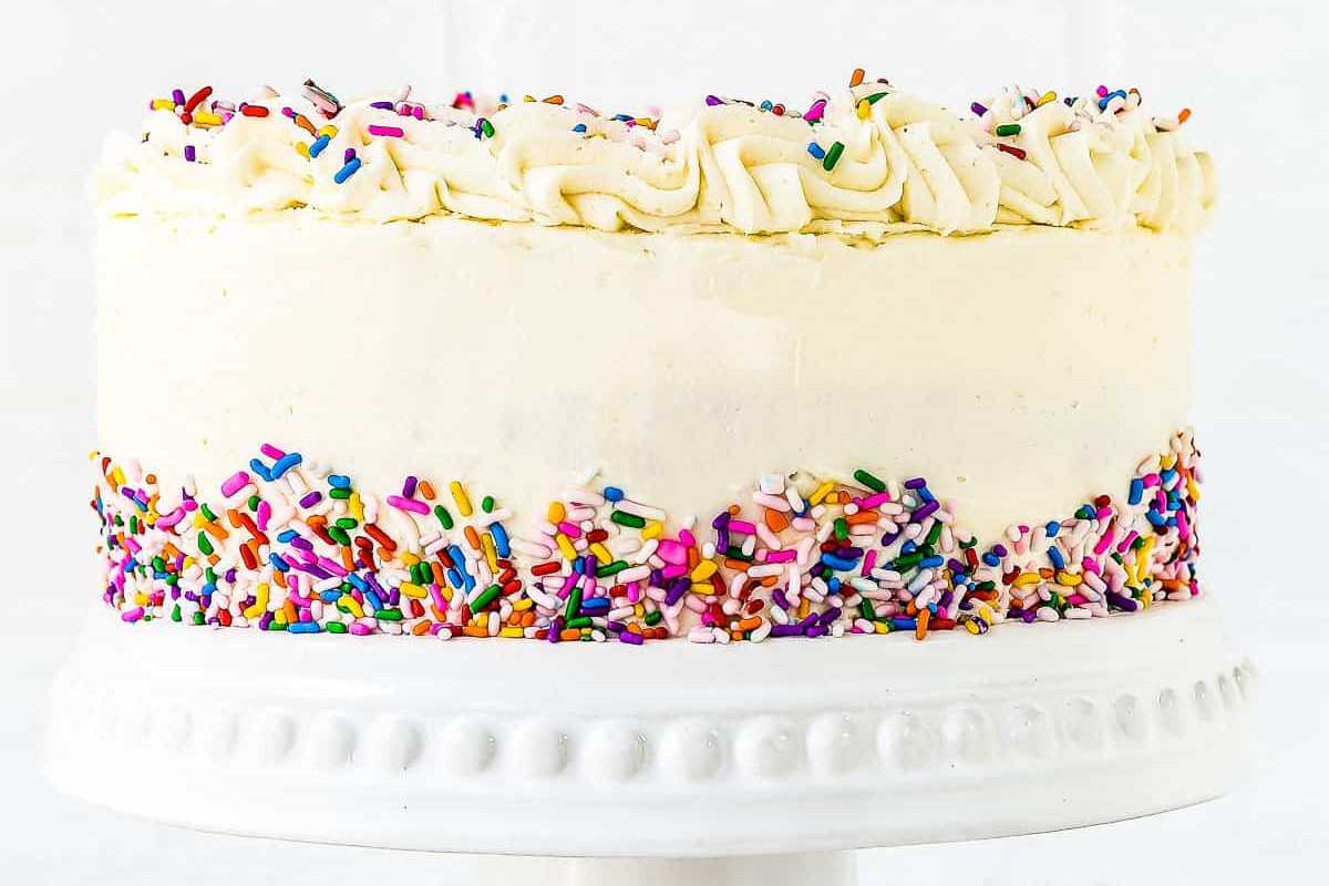 The Best Eggless Vanilla Cake. 