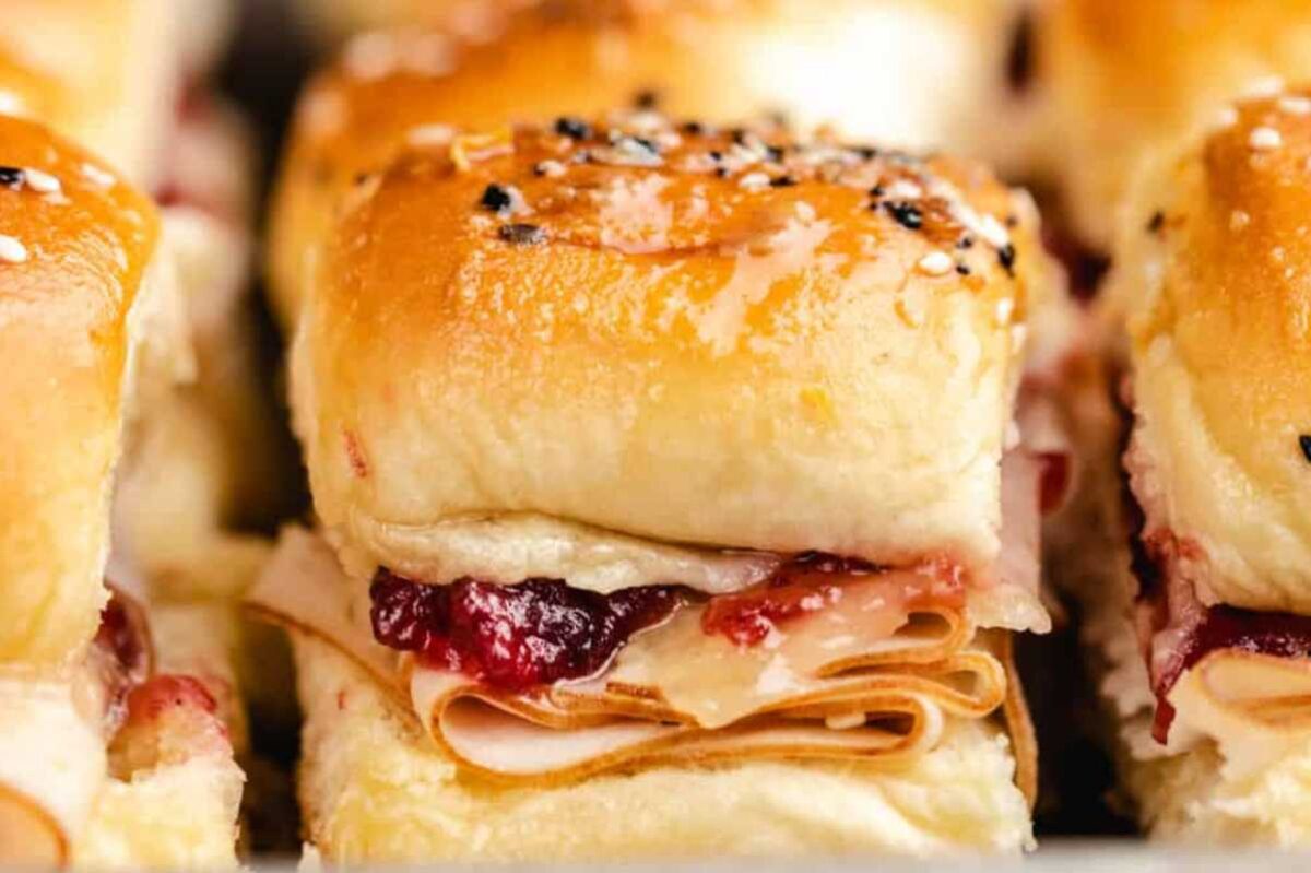 Turkey Cranberry Sliders. 