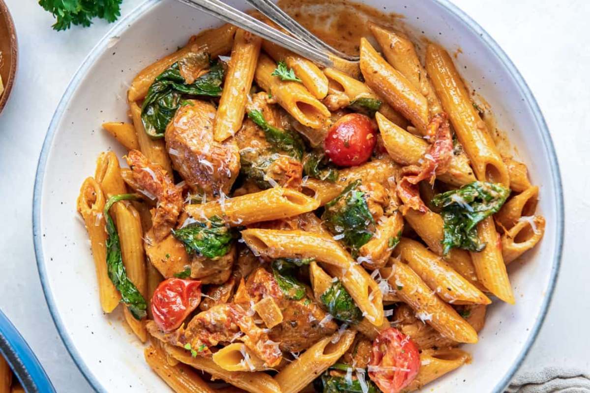 Tuscan Chicken Pasta.
