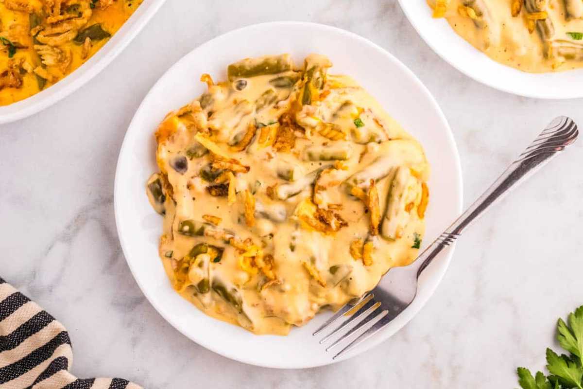 Velveeta Green Bean Casserole.