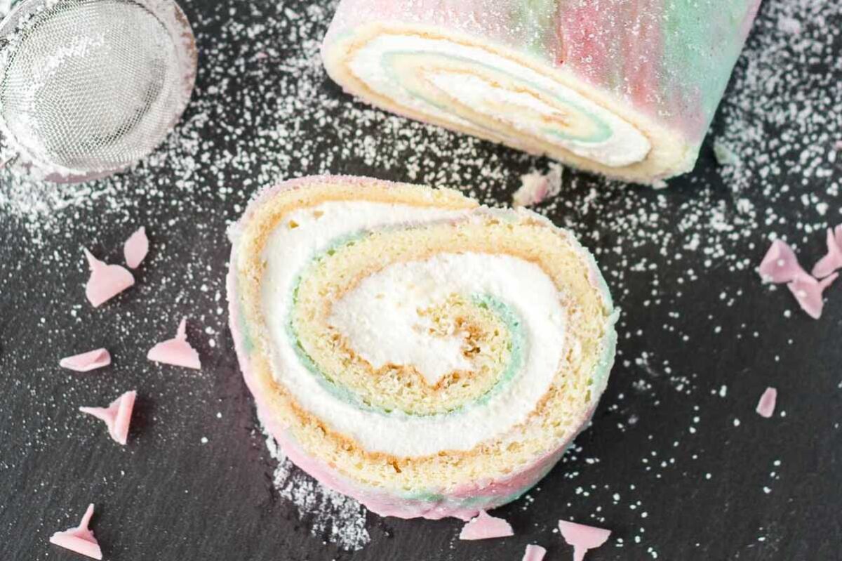 Watercolor Cake Roll.