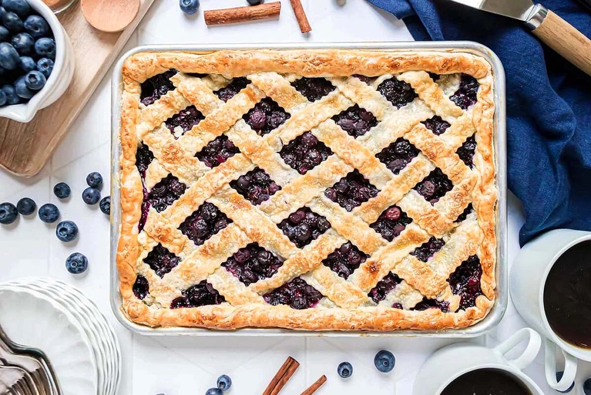 Blueberry Slab Pie. 