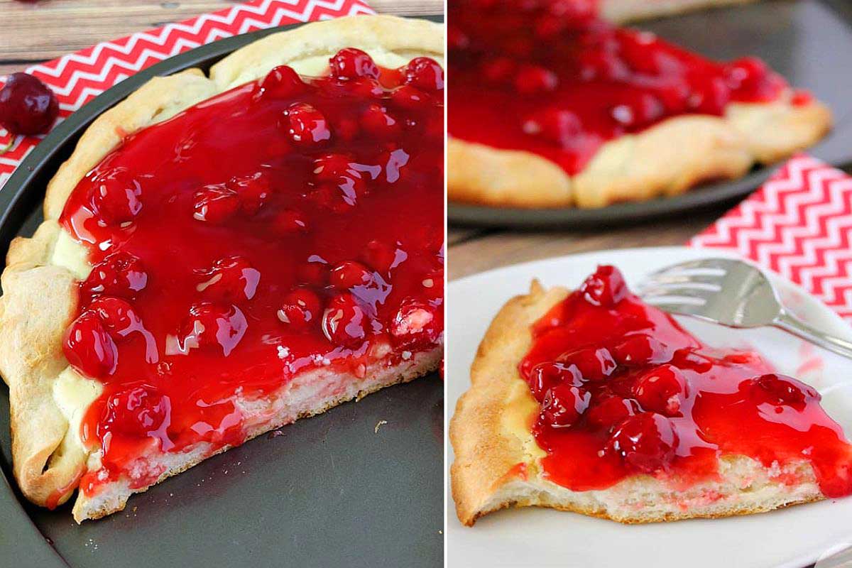 cherry cheesecake pizza
