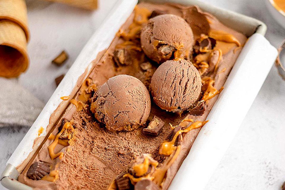 Chocolate Peanut Butter Ice Cream. 