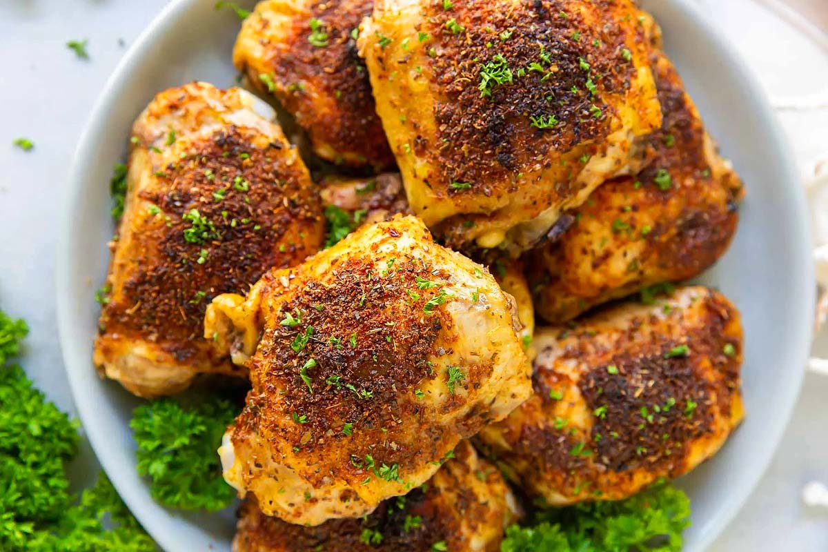 Baked Chicken Thighs.