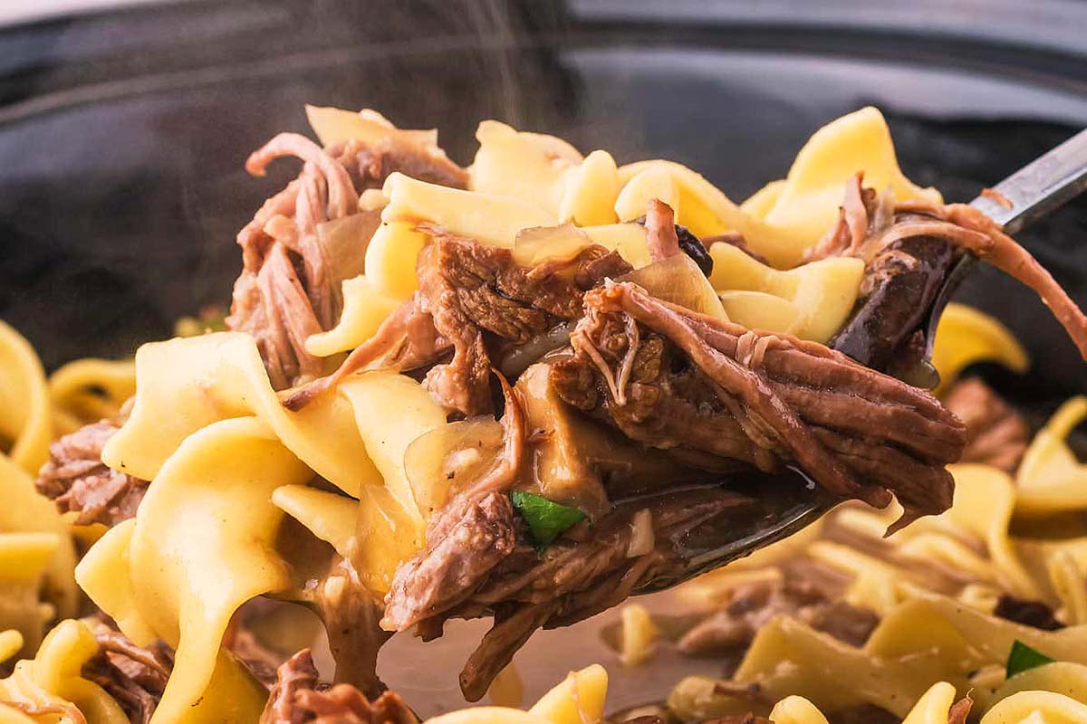 Crock Pot Beef And Noodles.