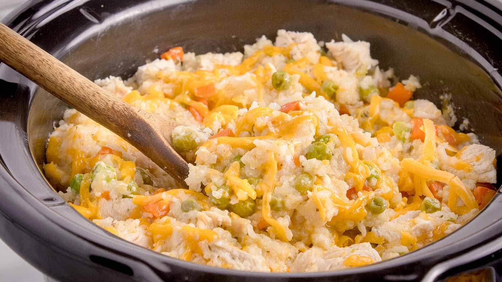 Crockpot Chicken and Rice recipe Cheerful Cook.