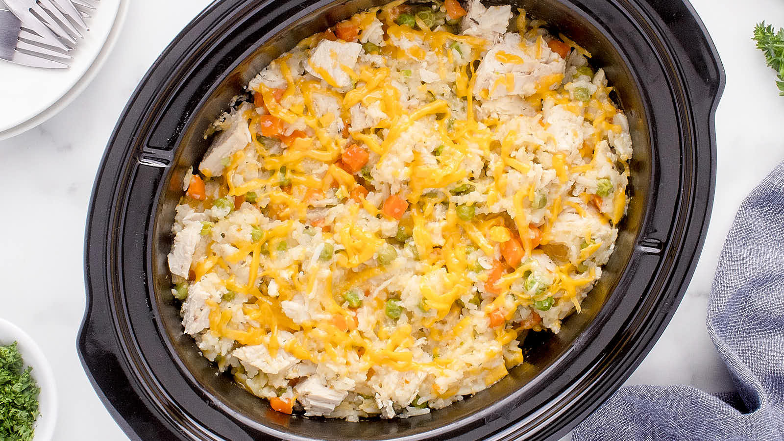 Crockpot Chicken and Rice recipe Cheerful Cook.