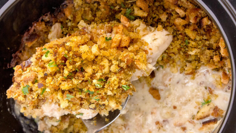 Crock Pot Chicken and Stuffing recipe by Cheerful Cook.