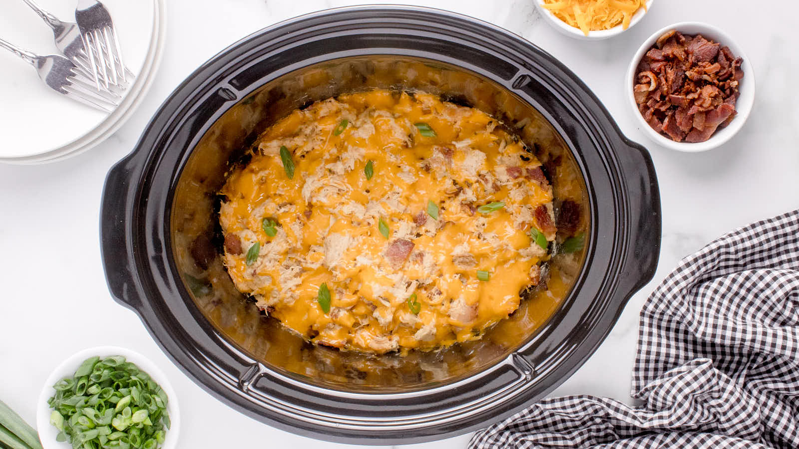 Crockpot Crack Chicken recipe by Cheerful Cook.